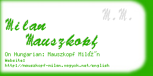 milan mauszkopf business card